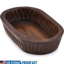 Antique Mango Wood Decorative Bowl Rustic Centerpiece Home Decor Gifts New