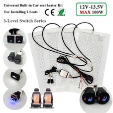 Universal Built-in Car Seat Heater Kit Fit 2 Seats 12v 100w Carbon Fiber Heating Universal Built-in Car Seat Heater Kit Fit 2 Seats 12v 100w Carbon Fiber Heating