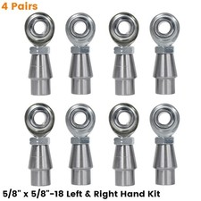 4 Pairs 58-18 Panhard Bar Kit Rod End Heim Joint 0.625 Bore Bung .120 Lh Rh