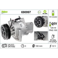 Kompressor Klimaanlage Valeo 690997 FüR Dacia Sandero II Logan Mcv