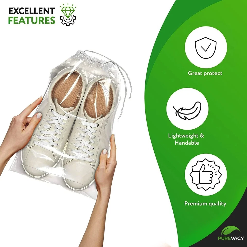 Drawstring Bags 5" x 8" 1000 Clear Plastic 2 mil Pouches with Closures - Image 4 of 4