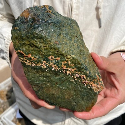 2.1lb Natural green ocean jasper raw stone crystal rough mineral specimen