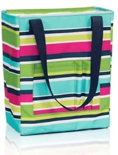 Thirty-One Tall Organizing Tote Preppy Pop Retired NEW