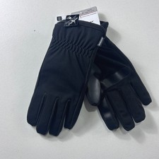 Isotoner Mens Black SmarTouch Fleece Gloves Touchscreen Compatible Size LG NEW