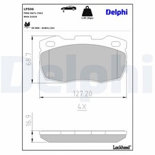 LP506 BRAKE PAD SET, DISC BRAKE FITS LAND ROVER 110/127 2.5 4X4