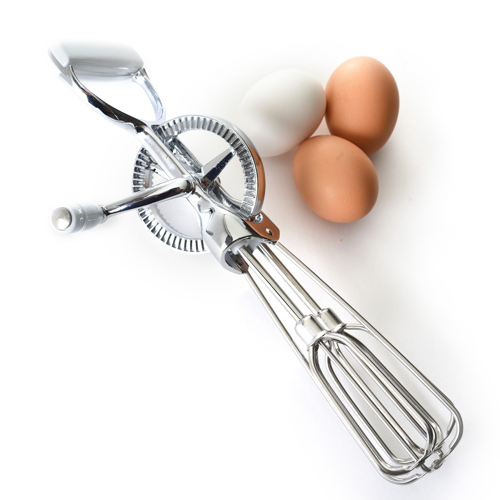 Norpro Egg Beater Classic Hand Crank Style, 12-Inch Stainless Steel Mixer