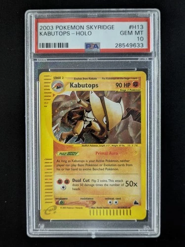 2003 Pokemon KABUTOPS #H13/H32 Skyridge Cosmos Holo Rare English PSA 10