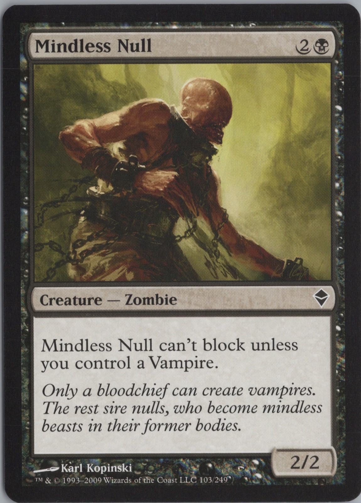 Mindless Null 103/249 Zendikar Common English Near Mint