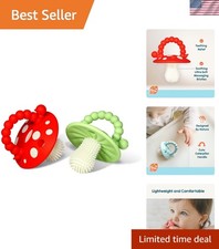 Soft Silicone Infant  Baby 3M Teether Toy Massaging Bristles Teething Relie...