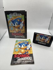 Sega Genesis Sonic the Hedgehog CIB w/ Case & Manual Tested Working
