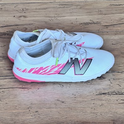 New Balance Furon Elite TF V8 Soccer Cleats White/Red Youth Sz 4.5