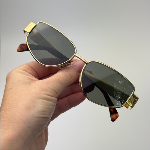 NEW Celine Sunglasses Metal Triomphe CL40293U 30N Gold Green - 第 8/12 張圖片
