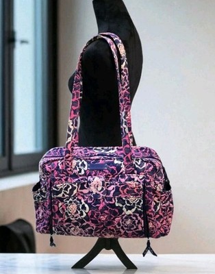 Vera Bradley Stroll Around Baby Diaper Bag Pink & Blue Floral Shoulder Bag READ!