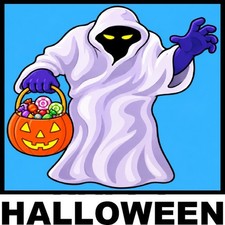 30 Custom Happy Halloween Ghoul Personalized Address Labels