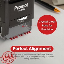 Promot Paid in Full Self-Inking Rubber Stamp