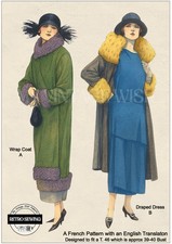 Vintage 1920s Flapper Dress and Coat Sewing Pattern