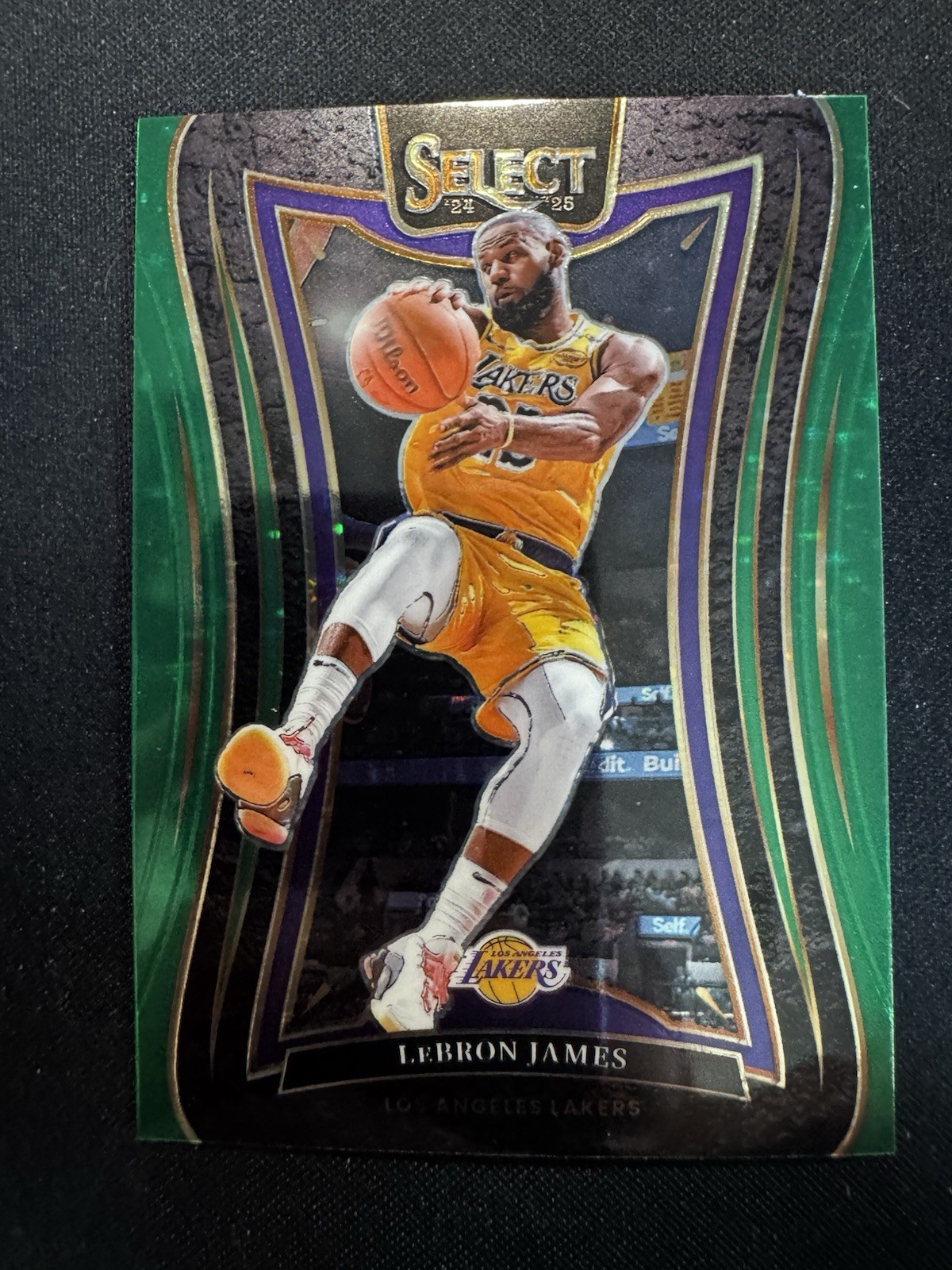 2024-25 Panini Select #310 Lebron James Green Stars Prizm Lakers Card