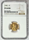 1942 1c Lincoln Cent Proof NGC PF64 RD Brilliant Mirrors WWII Era Looks Cameo