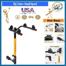 Hitch Mount 2-bike Rack 100 Lb Capacity For Suv Truck Car Black