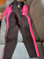Hevto Women Wetsuit 3/2mm Neoprene Wet Suit Keep Warm in Cold Water Pink 10s