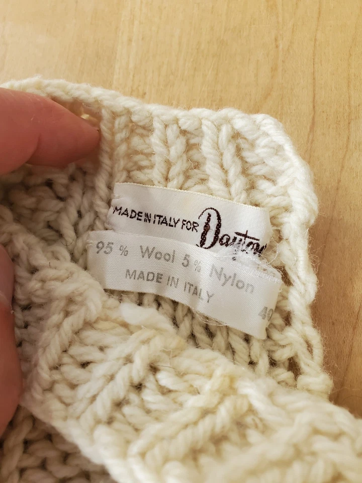 Vintage Sweater Wool Nylon Made in Italy for Dayton Womens Size 8 Cabe Knit - Image 2 of 4