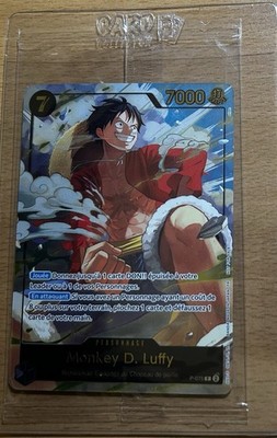 Monkey D. Luffy Japan Expo Promo p-075 Exclusive ONE PIECE TCG Gold Foil FRENCH