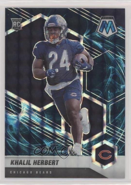 2021 Panini Mosaic Rookies Genesis Prizm Khalil Herbert #380 Rookie RC 0vd2