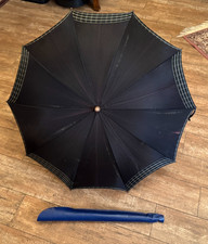 Vintage Bakelite / Lucite handle Ladies Fashion Parasol Umbrella with cover mcm