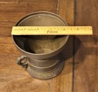 Mortar Solid Brass Bronze Dragon Handle 1611  Spes Mea Ni Deo, Vintage — photo 10