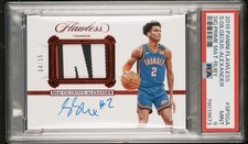 2019-20 Panini Flawless Shai Gilgeous-Alexander #SPSGA Patch Auto /15 PSA 9 