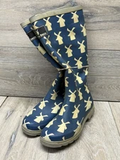 Official Dutch Bros Rain boots Blue/White Rubber Size 6 Women