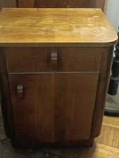 Antique Edwardian Pot Cupboard - Bedside Cabinet Table - Mahogany Veneer Vintage
