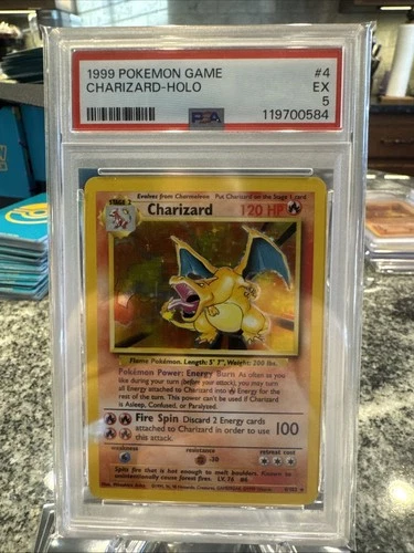 1999 Pokemon Base Set Unlimited CHARIZARD PSA 5 Holo 4/102