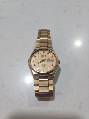 RARE Vintage Seiko 4004 Gold Flake Dial Gold Tone Steel 