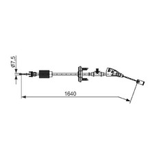 2x Handbremsseil vorne für Peugeot 3008 0U 1 | 24125840