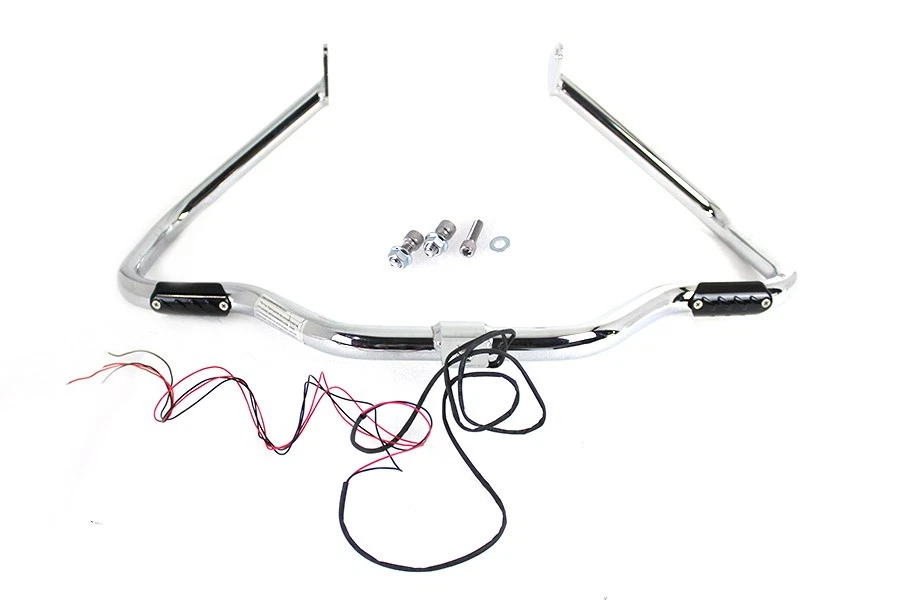 Barra de señal de giro delantera cromada para Harley Davidson Foto 2 de 4