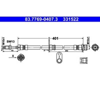 Bremsschlauch ATE 83.7769-0407.3 FüR Ford Transit Connect V408