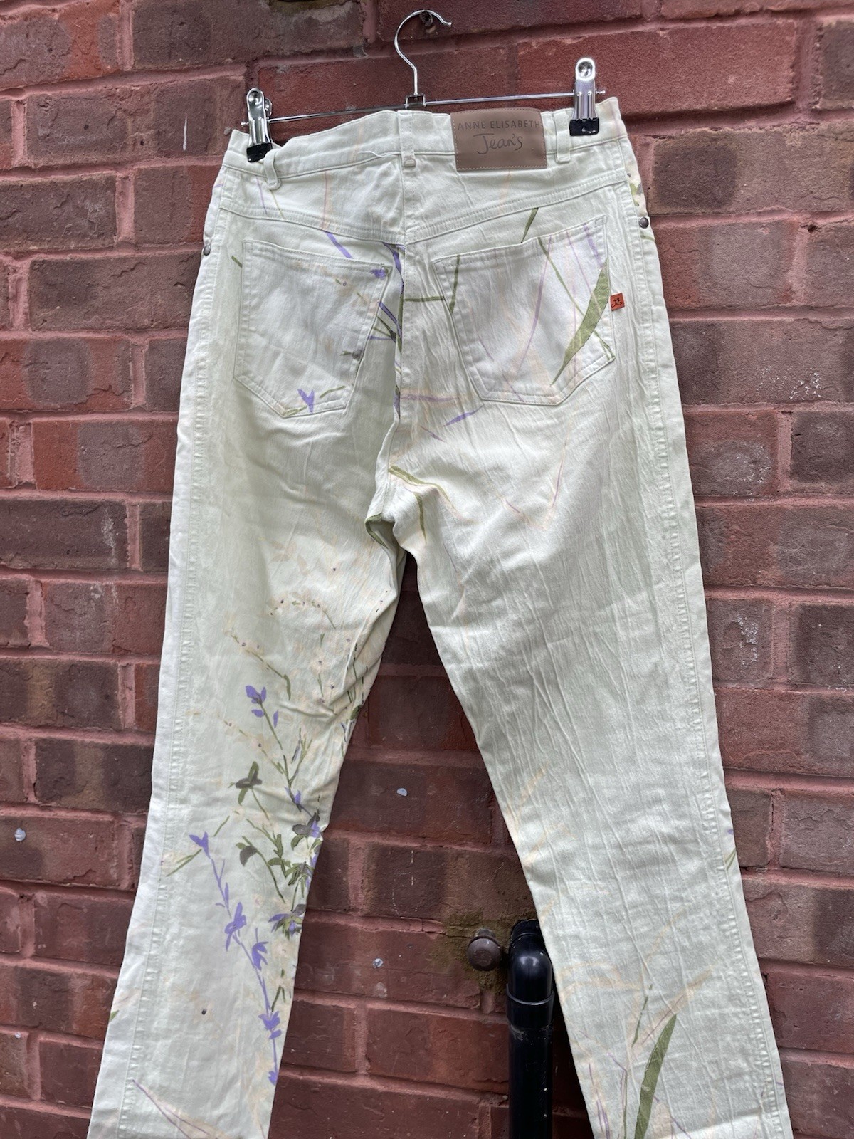 ANNE ELISABETH Jeans Vintage Denim Floral 2 Piece Denim Jacket And Jeans UK 12 image 5