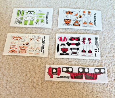 Lego Star Wars Custom Clone Decal Lot - BendleBricks Exclusive Rare