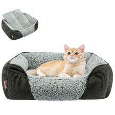 Miguel Washable Cat Beds for Indoor Cats with Removable Cushion, Easy to Wash...