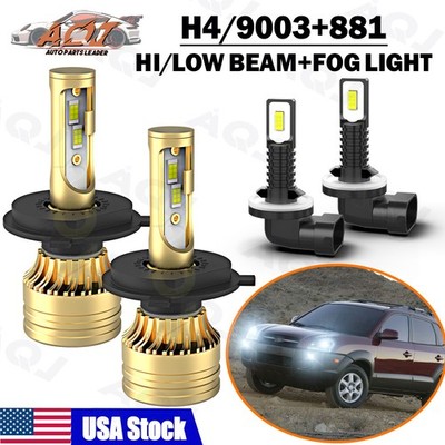 For Kia Spectra 2005-2009 Combo LED Headlight High&Low +Fog Light Bulbs 6000K
