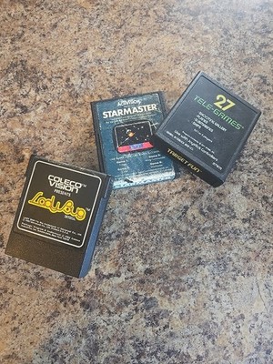 Vintage Atari & Colecovision Video Games 27 Tele Target Fun Starmaster & Ladybug