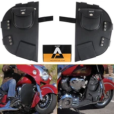 Front Soft Lowers Chaps Leg Warmer Bags Crash Bar Bag For Indian Chieftain 2014+