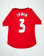 Dennis Irwin Signed 1999 Manchester United Treble Shirt Autograph AFTAL COA