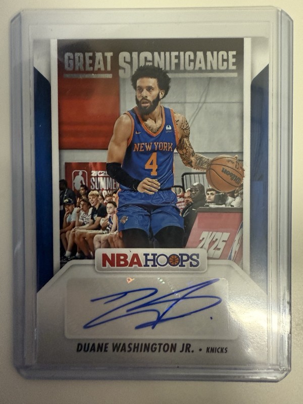 2024-25 Panini NBA Hoops DUANE WASHINGTON JR. AUTO Great Significance Autograph