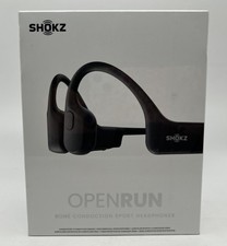 Shokz OpenRun Black Bone Conduction Bluetooth Wireless Headphones Open Ear Buds