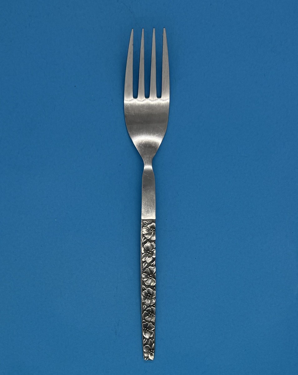 ONEIDA NORTHLAND OHS46 STAINLESS FLATWARE BLACK ACCENT FLORAL