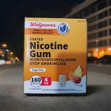 Nicotine Gum Fruit Freeze FLAVOR 4mg Count 160 Pieces Sugar Free 1/27  Walgreens