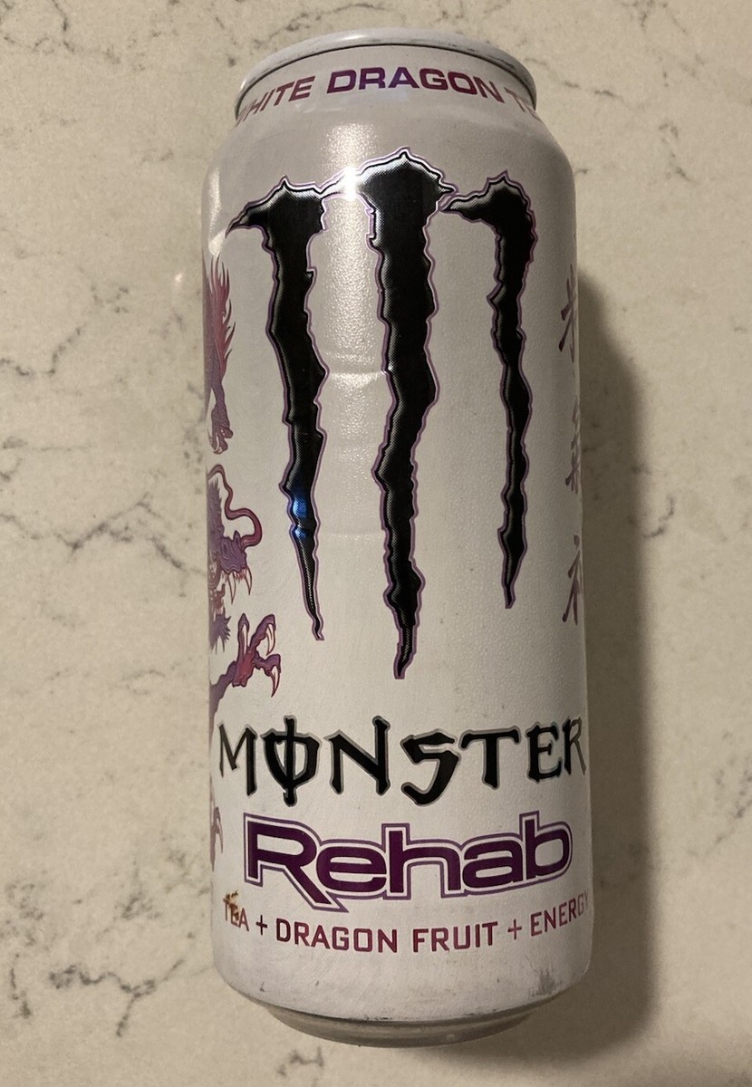 Monster Energy Rehab White Dragon Fruit Tea Full 15.5oz Single Can