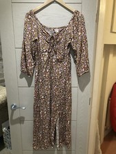 BNWT John Lewis Daisy Sweetheart Neckline Floral Midi Dress • Size10 • RRP £48